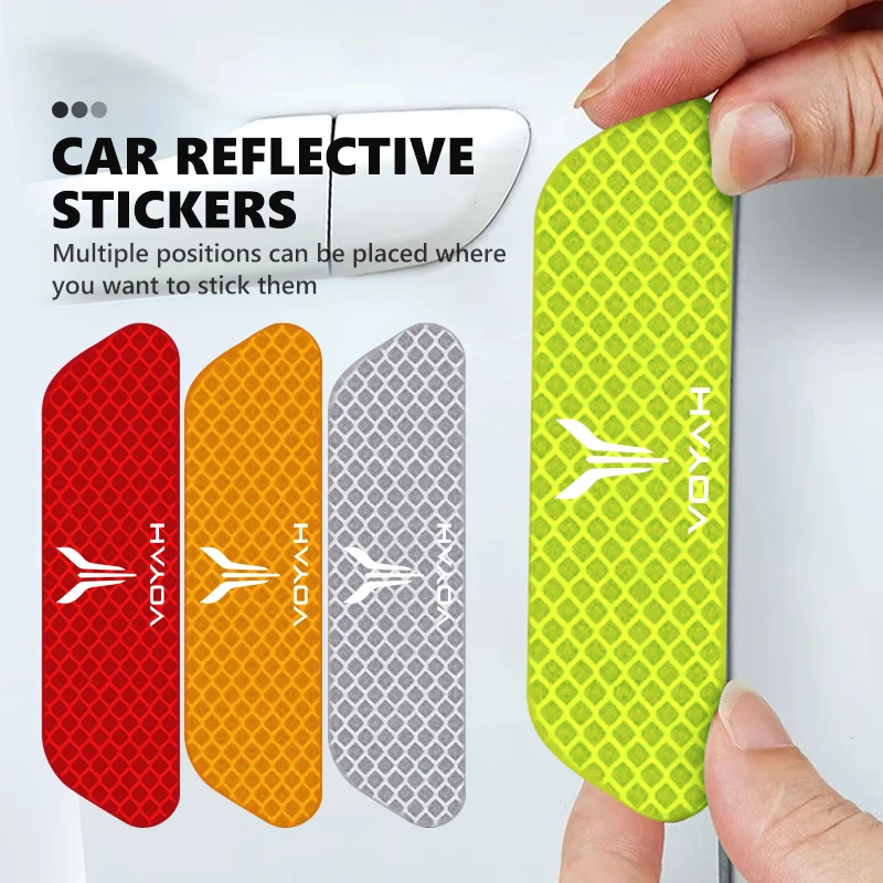 Autocollant réfléchissant de nuit pour porte de voiture, bande réfléchissante d'avertissement de sécurité, accessoires pour Voyah Free Dreamer Courage Passion 2021