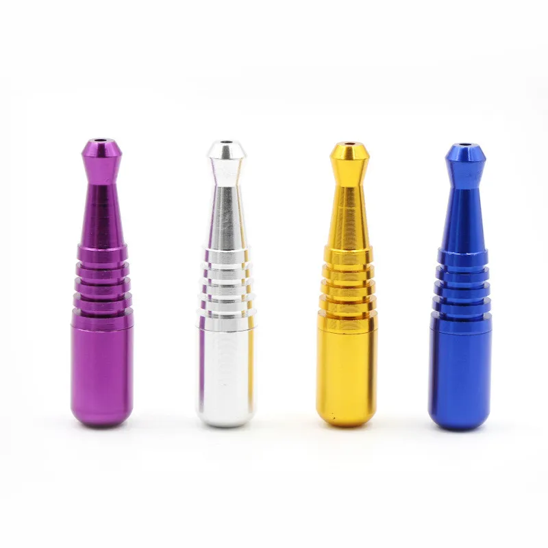 Mini pipa de bate de béisbol Multicolor, pipa de Metal desmontable portátil, accesorio para fumar tabaco seco, novedad de 2023