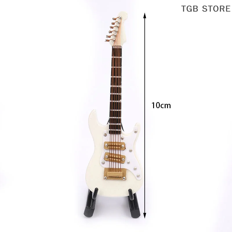 Mini strumenti musicali per la decorazione del modello di chitarra elettrica con custodia e supporto