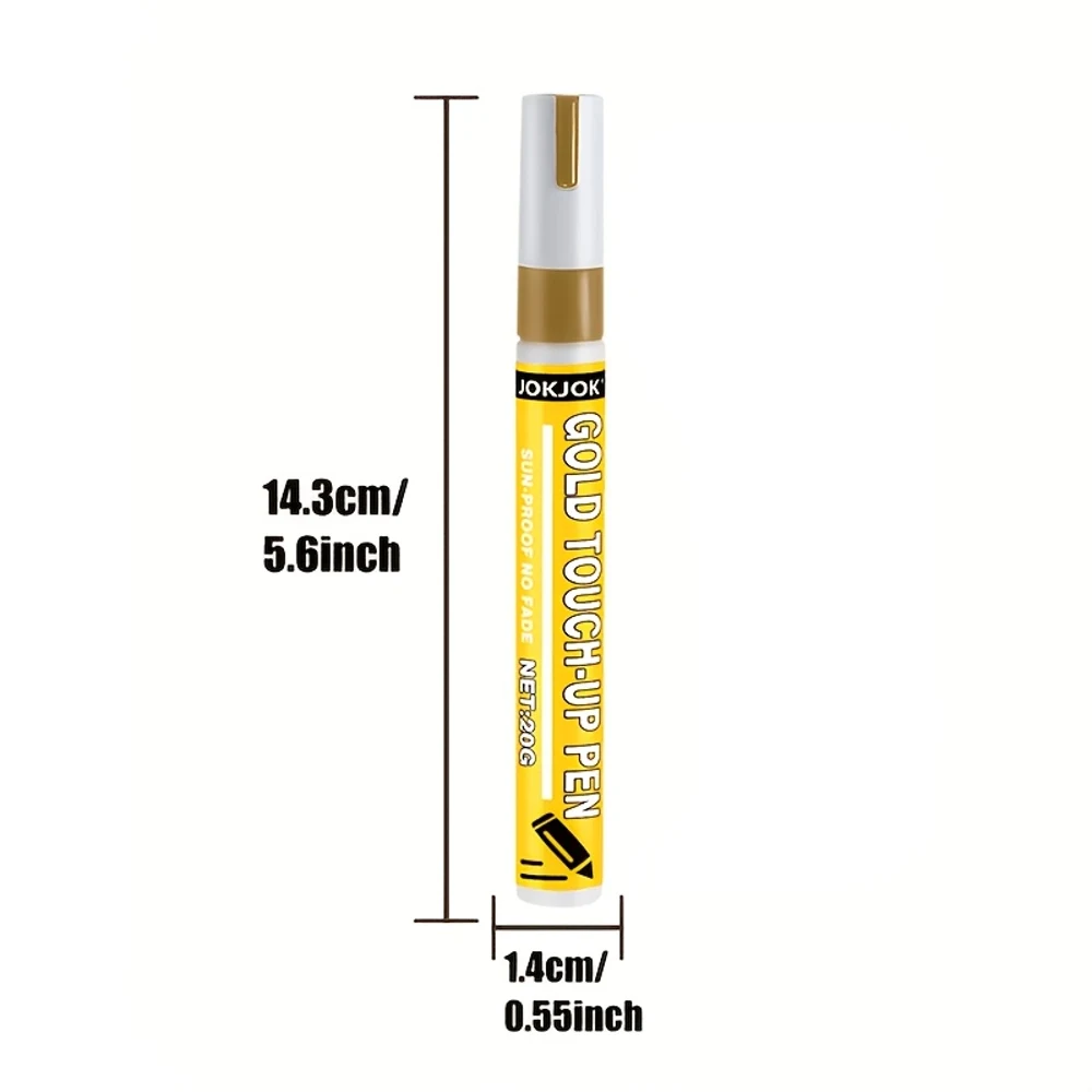 JOKJOK Upgraded Furniture Golden Marker Pen, Quick-drying Fine Tip, Used for Metal Scratch Repair, Specially Designed for Cabine