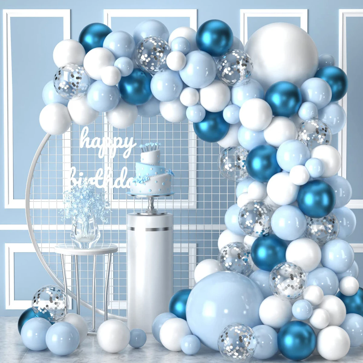 

Blue Balloons Garland Arch Kit Birthday Party Decor Kids Wedding Birthday Party Supplies Baby Shower Decor Latex Balloon Globos