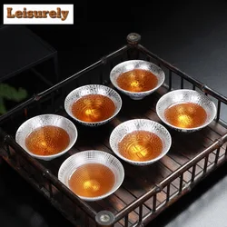 High-grade Silver-plated Ceramic Tea Cup Mugs for Tea Cups Japanese Te Cup Jingdezhen Mug Teacup Teacups Set Bowl Puer Chinese