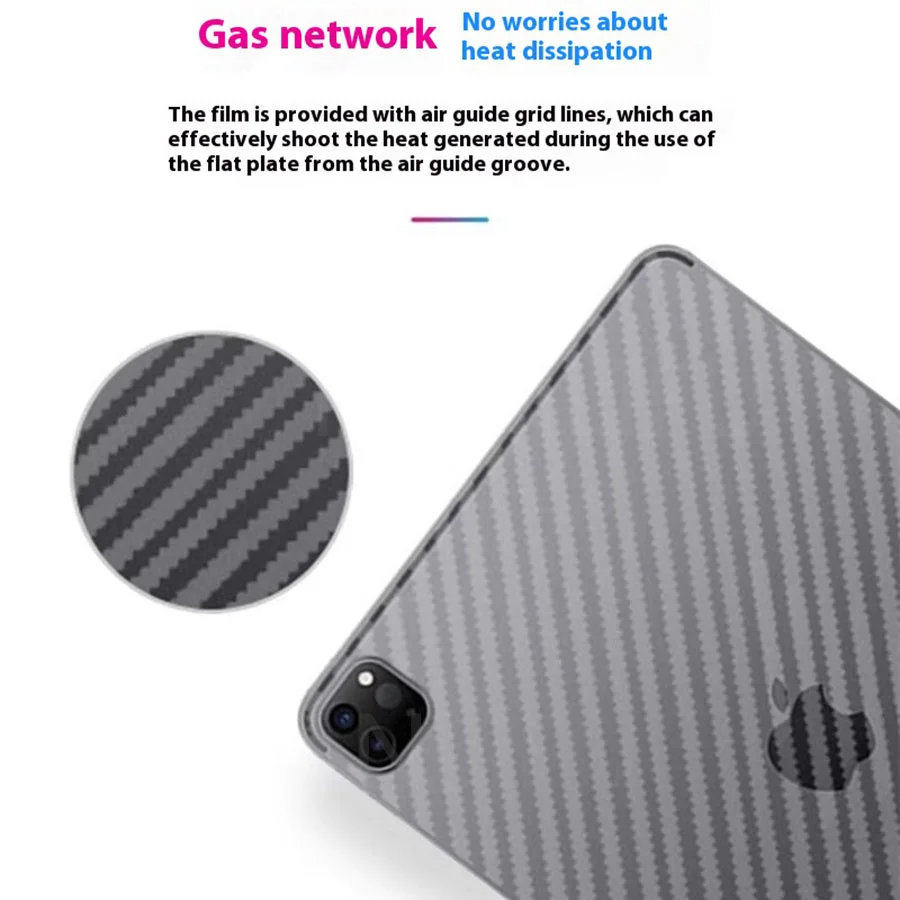 2Pcs Carbon Fiber Film For Apple iPhone iPad Pro 11 13 2024 Back Screen Protector For iPad Pro Protective Film Cover No Glass