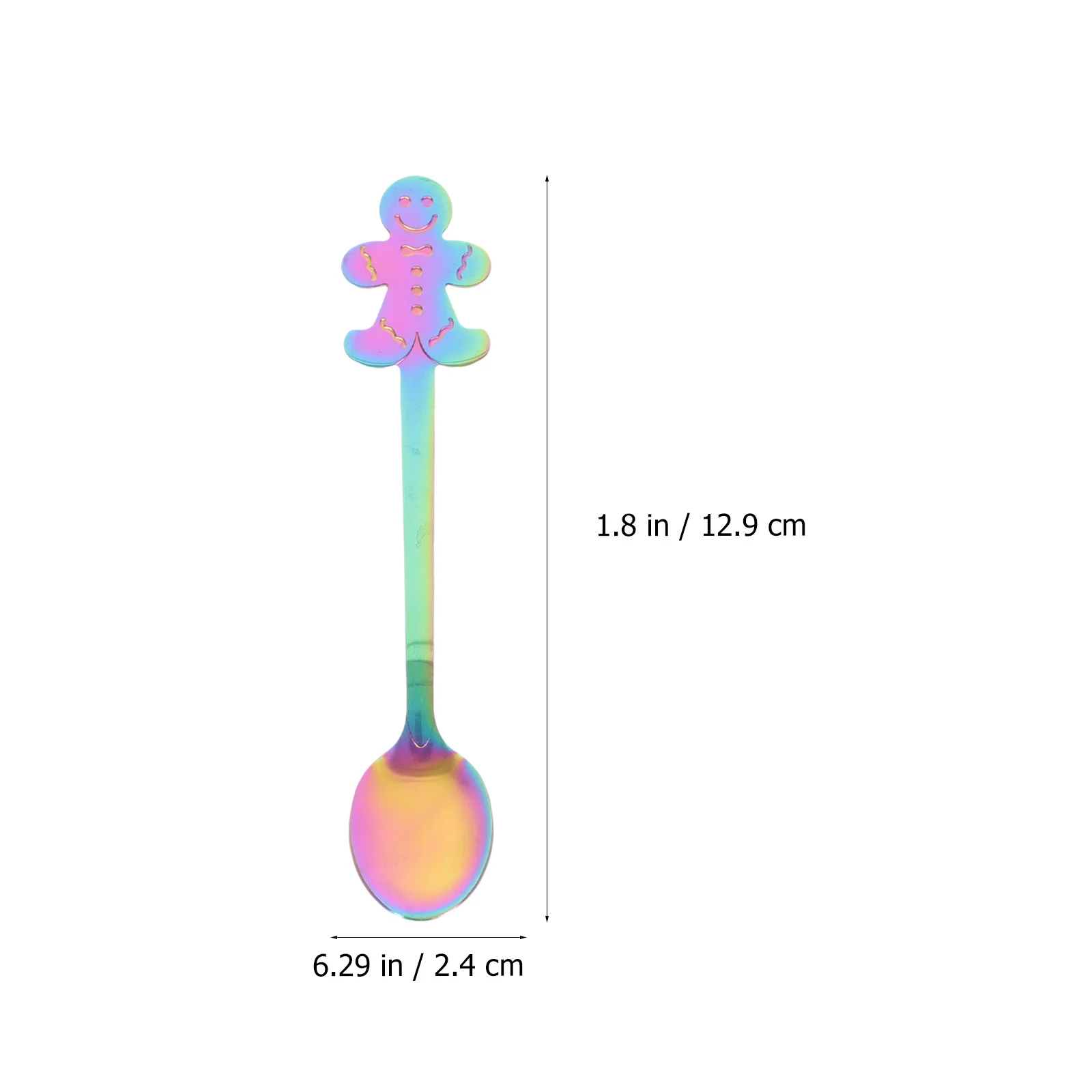 

1Set Creative Stainless Steel Christmas Tableware Spoon Set Dessert Coffee Ice Cream Xmas Elements Dessert Spoon