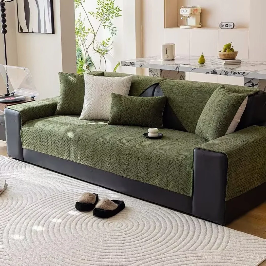 Minimalist Modern Solid Color Sofa Cover All-Season Non-Slip Seat Pad Full Coverage Sofa Cushion Scratched Resistant Sofa Covers