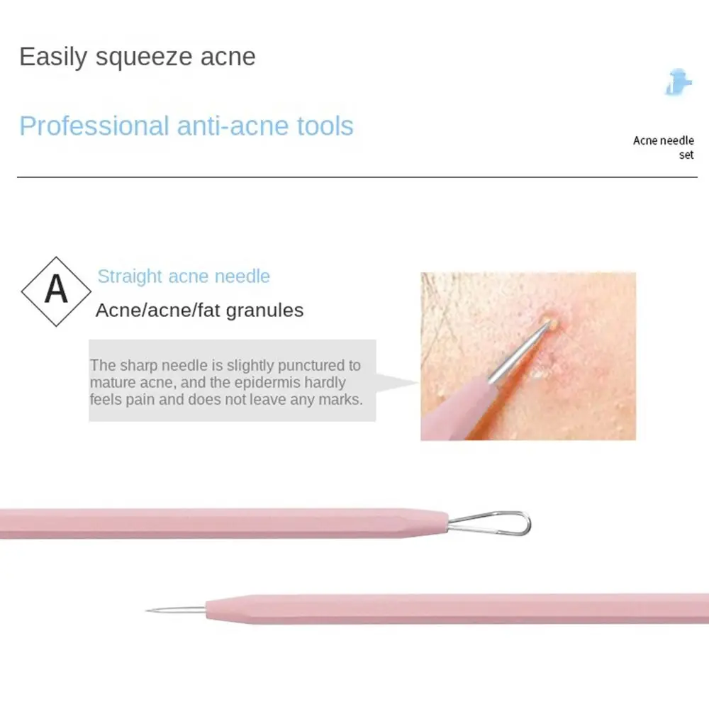 Ultra-fine Cell Pimples Blackhead Clip Portable Effort-saving Acne Needle Tweezers Easy to Use Stainless