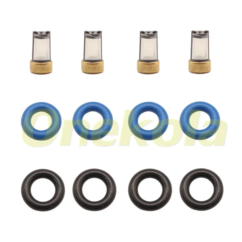 Fuel Injector Seal O-Ring Kit Seals Filters for 02-06 Mercury 40HP-60HP Outboard 2-Stroke 25335288