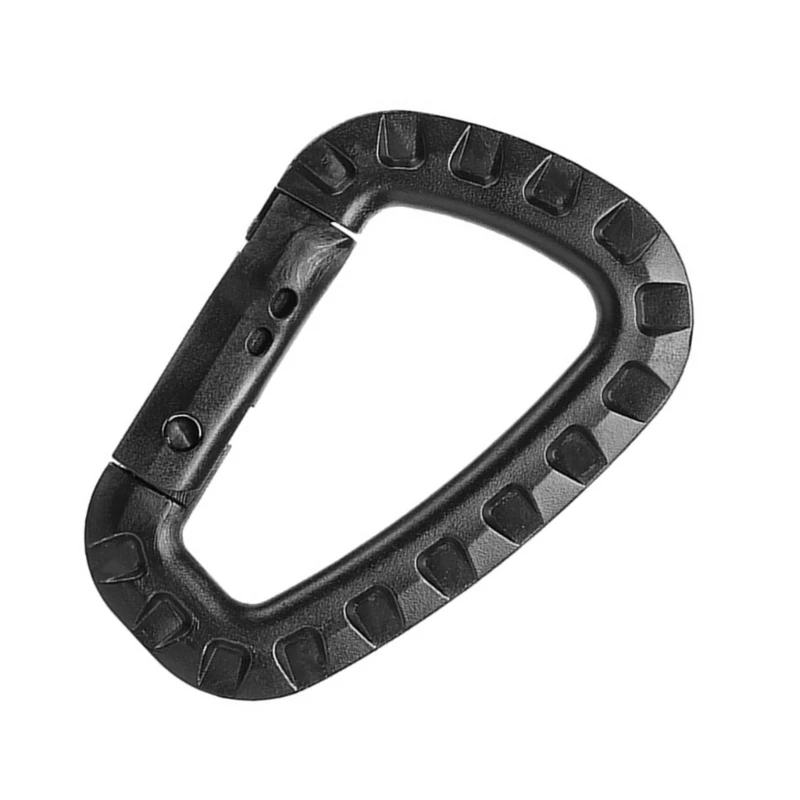 Y1UB Chiến Thuật Carabiner D Nhẫn Lò Xo Bánh Răng Kẹp Carabiner Nhanh Móc Nhựa