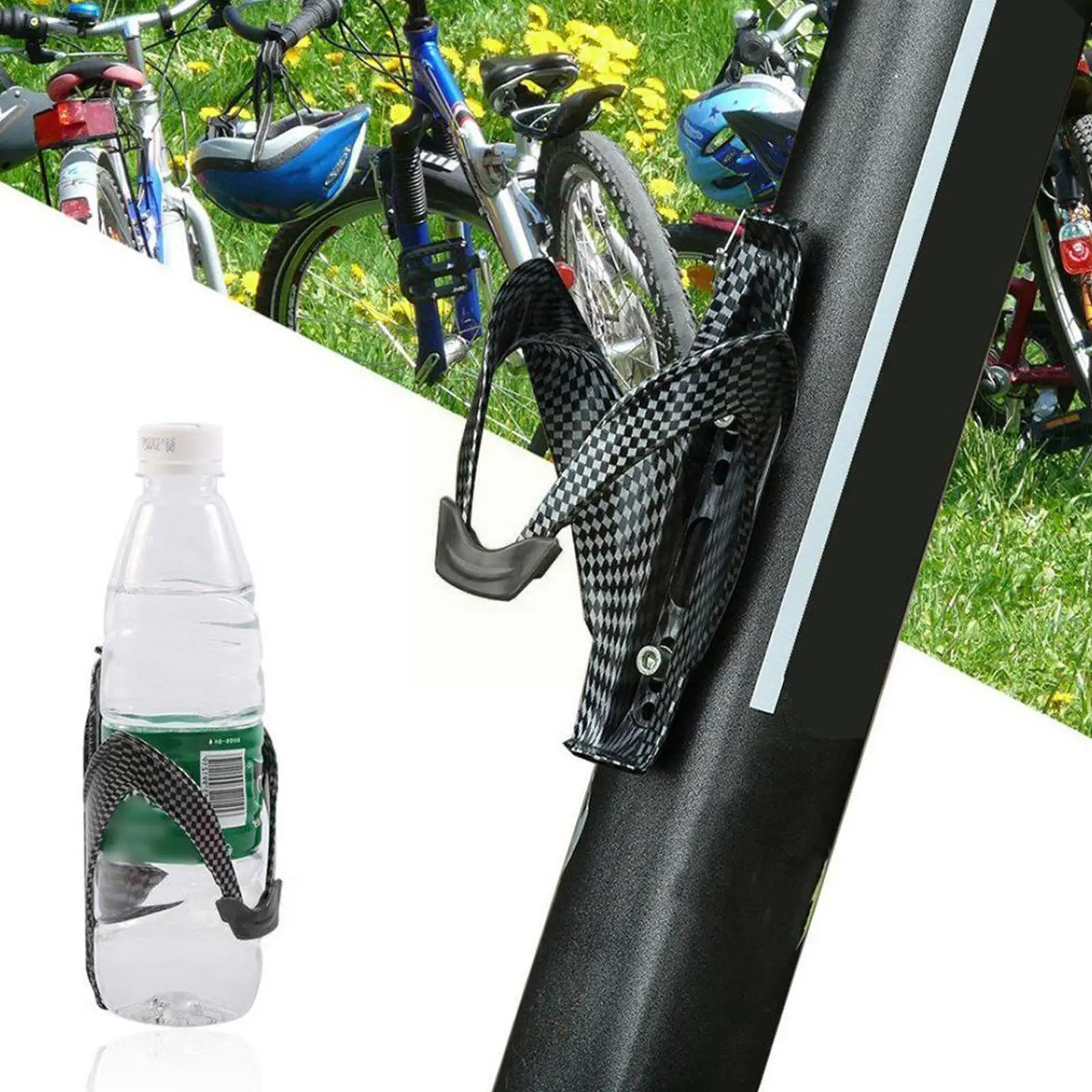 

Carbon Fiber Bicycle Water Bottle Cage MTB Road Cycling Bottle Bottle Water Bike Cage Matching Screws With Holder S2K9