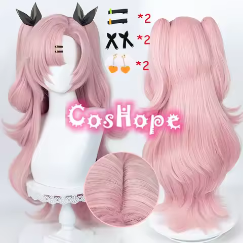 Nicole Demara Wig 80cm Long Pink Wig Cosplay Anime Cosplay Wig Heat Resistant Synthetic Wigs