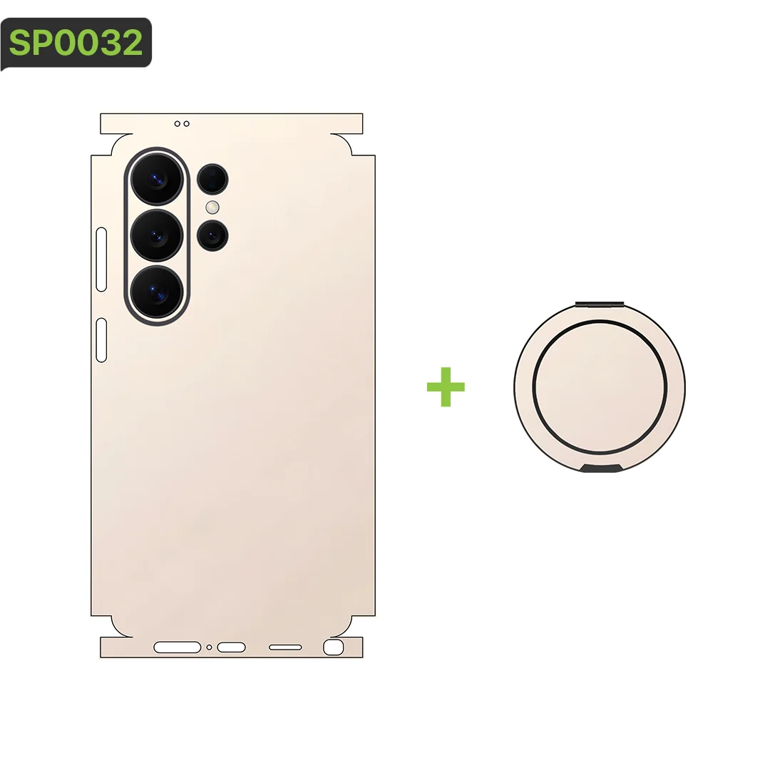 

BUNDLE02 Plain color Wrap Tear Down Skin for Samsung Galaxy S26 S24 S25 S23 Ultra Back Protector Cover With holder Stickers