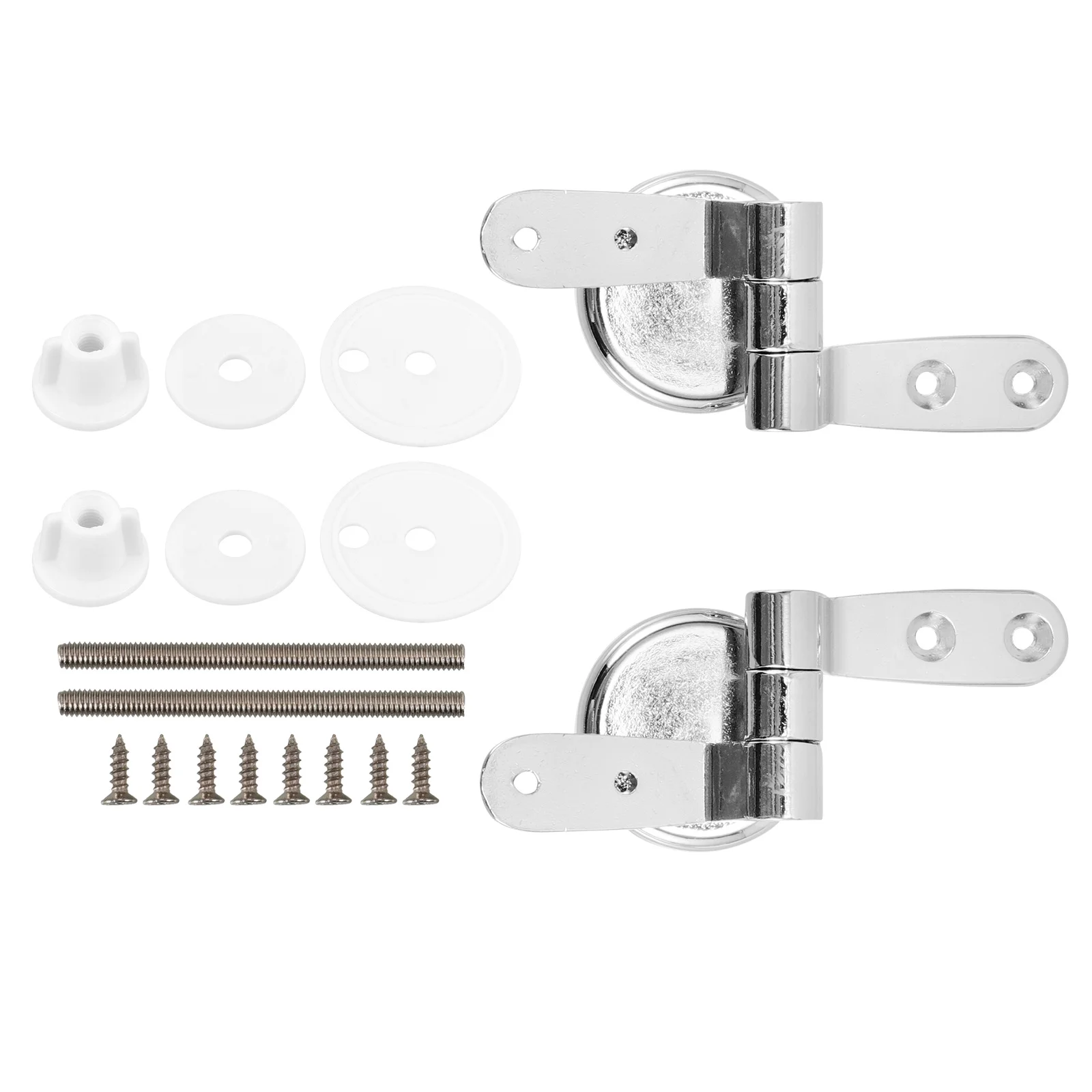 

1 set 1 Set Seat Hinge Zinc Alloy Heavy Duty Replacement Fitting For All Toilet Styles Repair Kit Fast Installation Toilet Cover