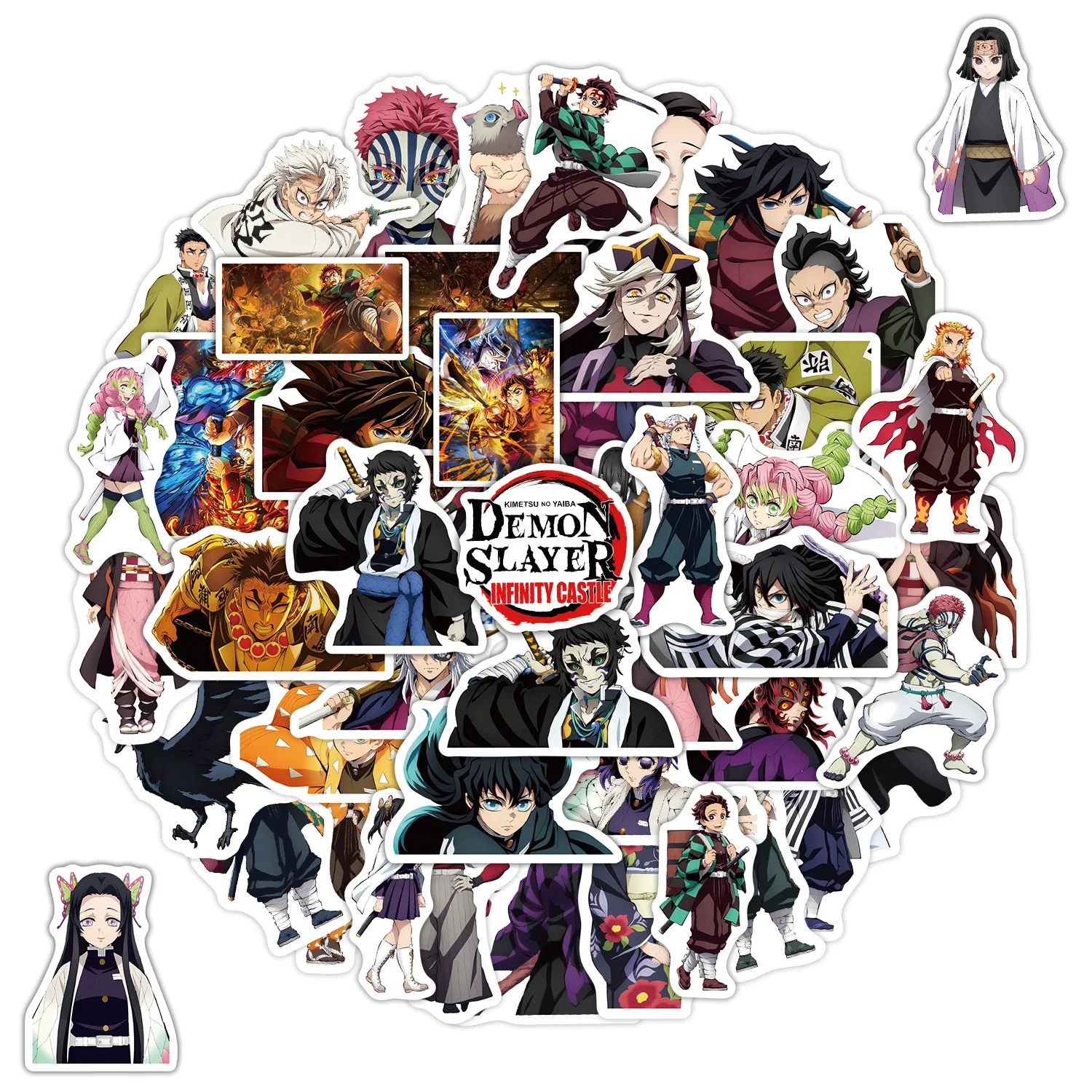 10/50/100PCS Demon Slayer: Kimetsu no Yaiba Infinity Castle Anime Graffiti Stickers Cool Cartoon Decal DIY Luggage Phone Kid Toy