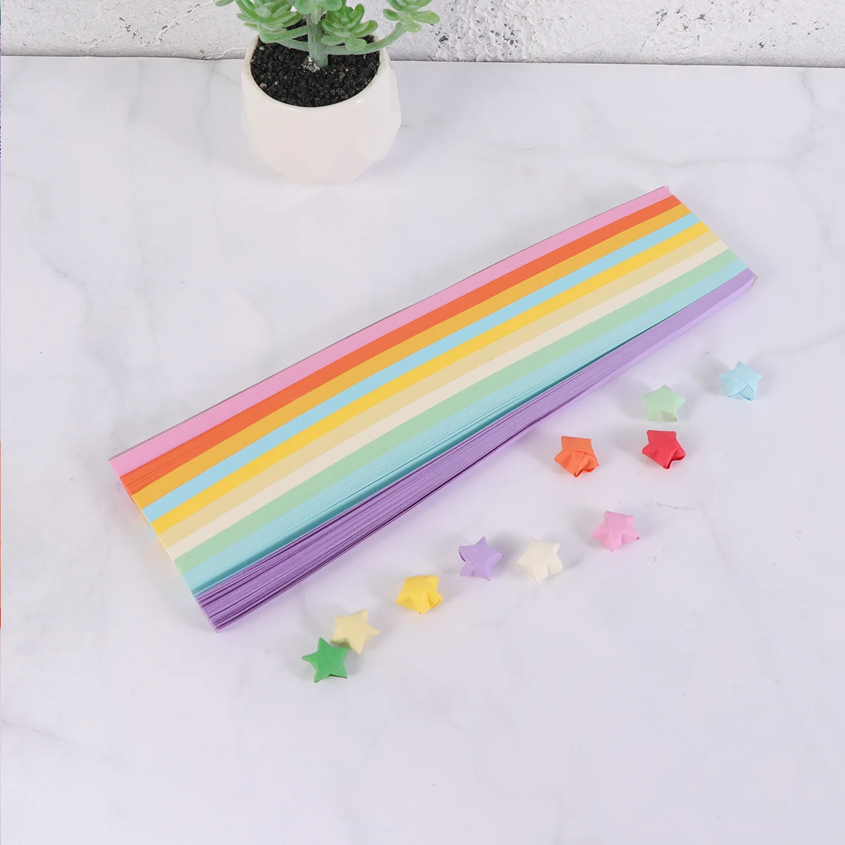 

540 Pieces Star Origami Paper Colorful Folding Sheets for Hand Craft Paper Decoration DIY Projects Hand Craft Sheets