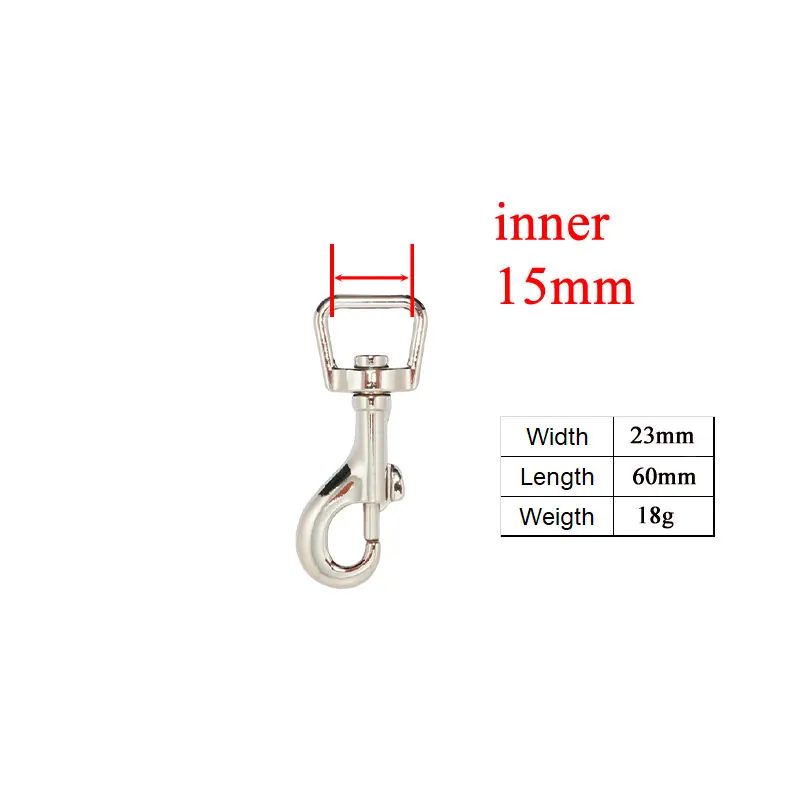 1pc DIY Dog leash manufacturer environmental 15,20,25,30mm durable swivel lobster clasps hardware Dog clip Hook buckle