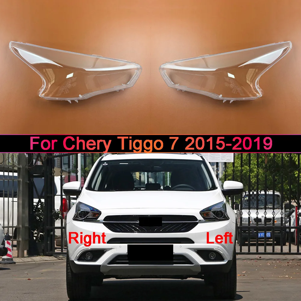 For Chery Tiggo 7 2015-2019 Vehicle Accessories Lights Cover Headlight Lights Glass Car Front Headlight Lens Cover Lights Shell