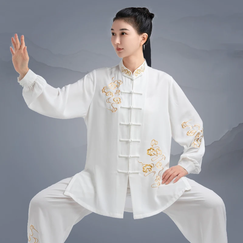 Tai Chi Uniform Martial Arts Clothes Kung Fu Clothing Competition Performance Wear for Men for Women Embroidery 2023 New