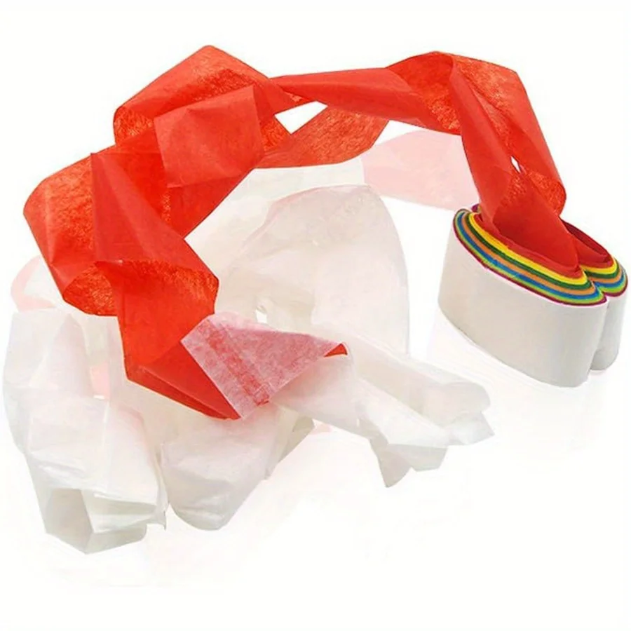 6pcs Mouth Coils Vomit Paper Magic Trick - Colorful/White Magician Props for Stage, Clown Performance, Funny Gag Illusion JXB