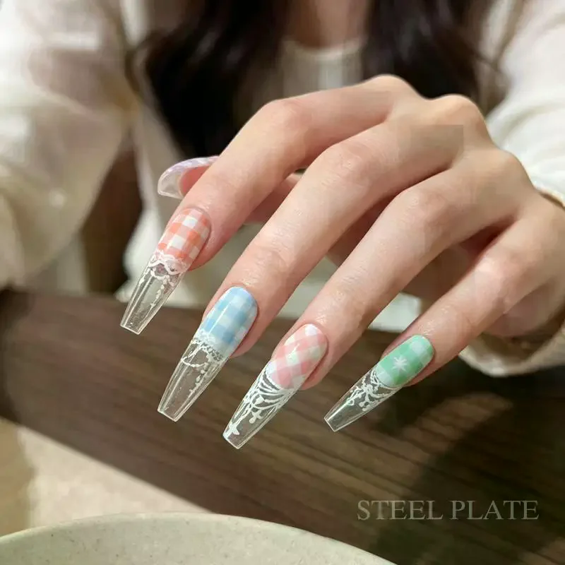 1 Sheet Special Tassel Chain Element Stamping Plates 14.5x9.5cm Stainless Steel Nail Art Template Stencil Stamper