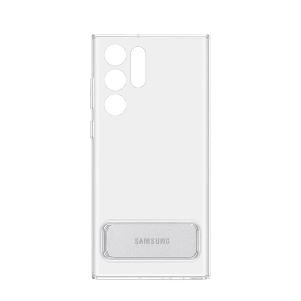 Oryginał dla Samsung Galaxy S22 Ultra Clear Standing Cover Przezroczyste etui ochronne Regulowany kąt widzenia EF-JS908CTEG — zdjęcie produktu 5