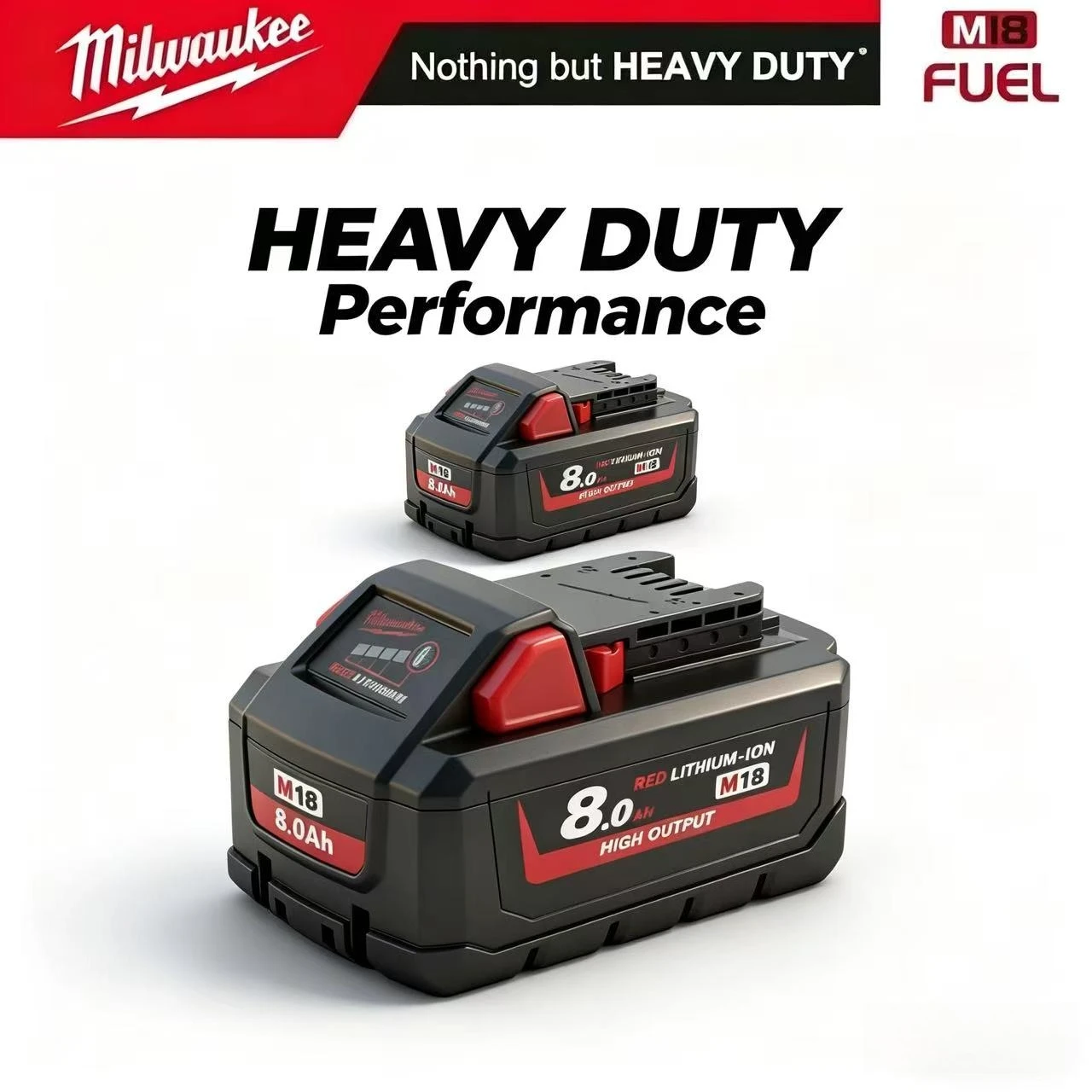 

For Milwaukee M18 18V 6.0Ah Li-Ion Battery 48-11-1860 Extended Run Time Battery for Impact Wrench Drill Circular Saw Grinder