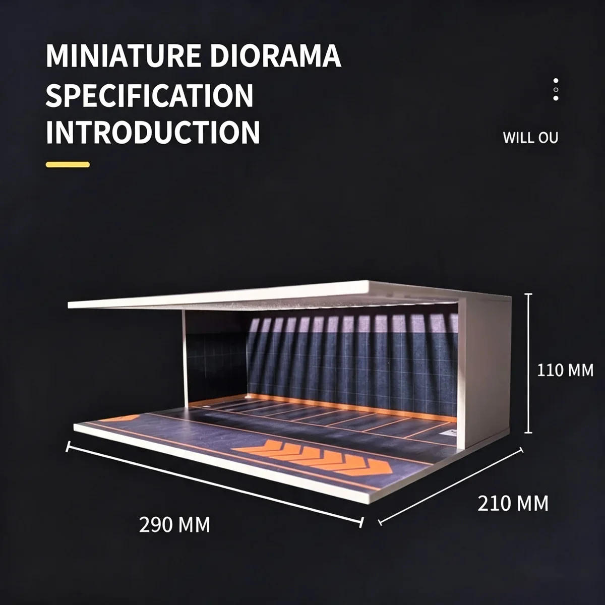 1 64 Scale Car Model Tunnel 6 Parking Spot Miniature Diorama Lighting Photography Display Parking Lot Desktop Mens Gift