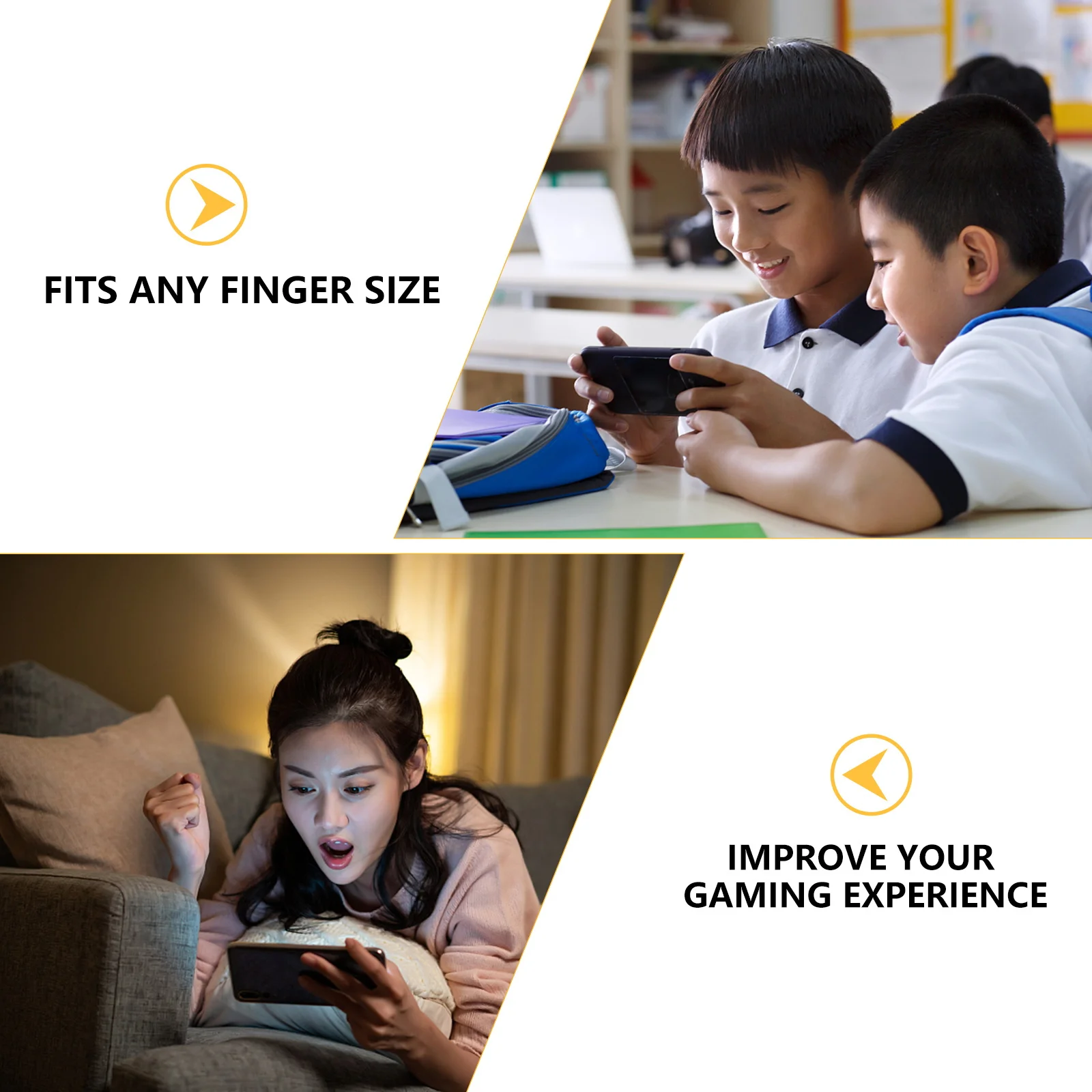 

12pcs Anti-Sweat Finger Sleeve For Mobile Game Controller Durable Thumb Cover Comfortable Gaming Touch Screen Use