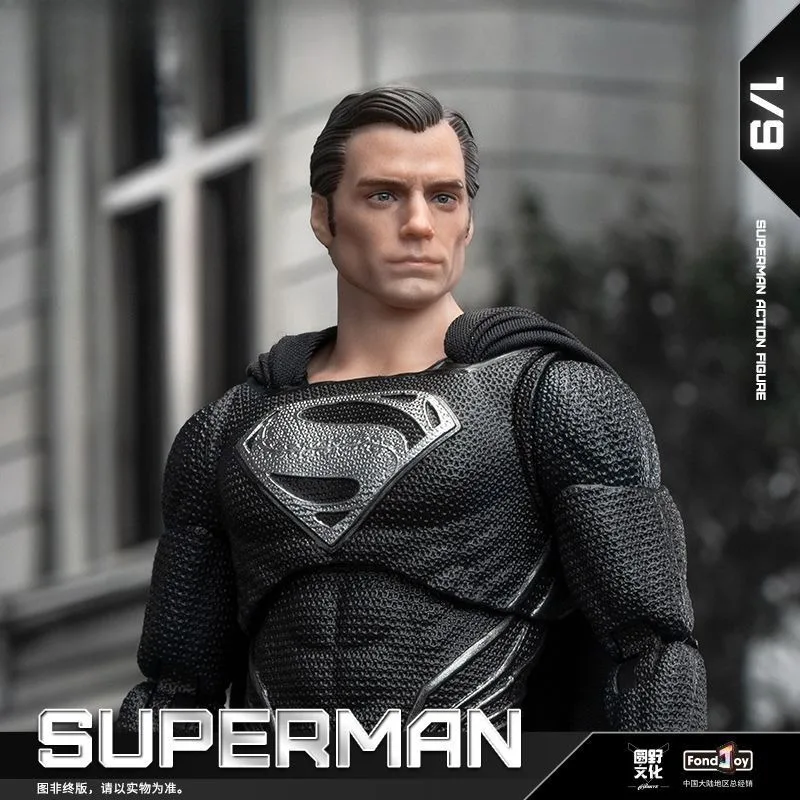 FondJoy Black Superman 2.0 Version Zack Snyder's Justice League Articulated Action Figure Desktop Ornament Model Collection Toys