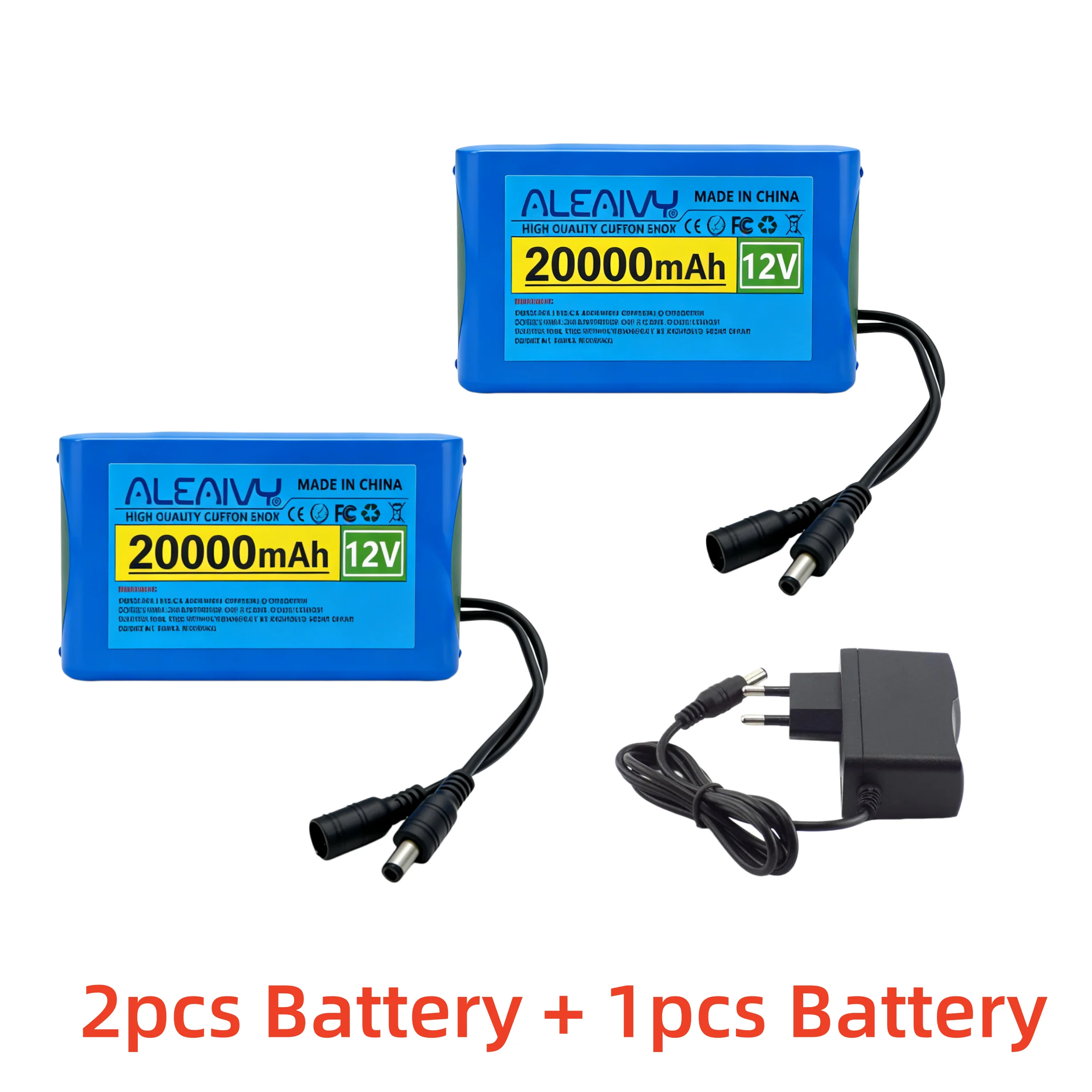 

12V 30000mAh Rechargeable Lithium Ion Battery Pack High Capacity DC 12.6V for CCTV Camera Security System Monitor Long Standby