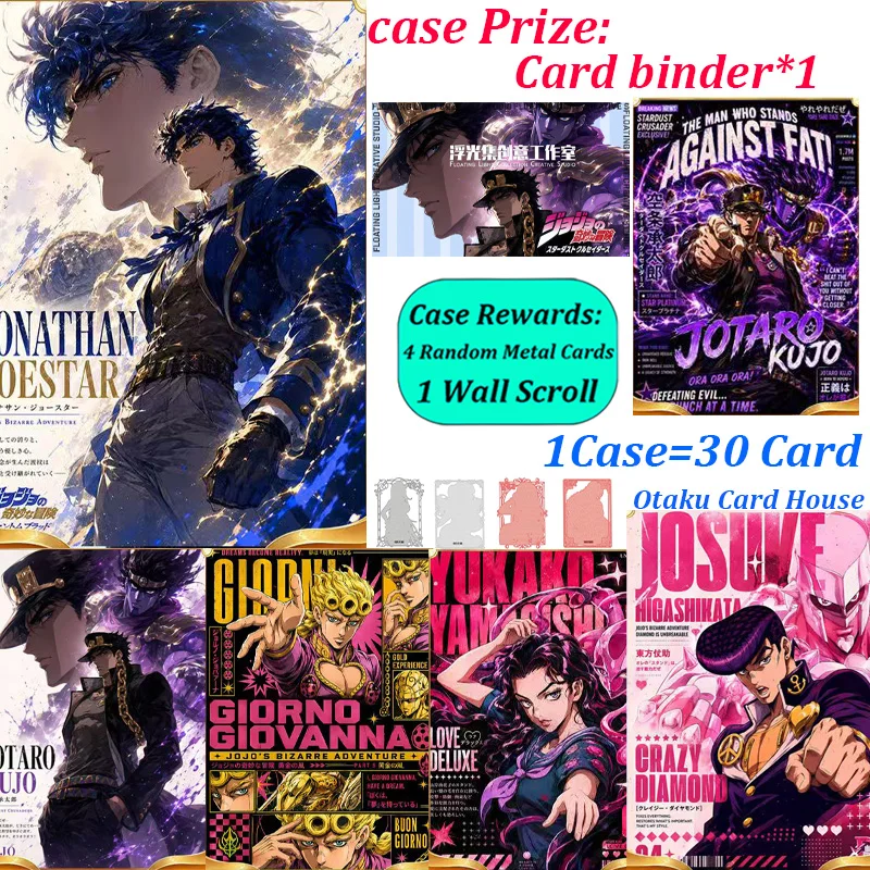 JoJo's Bizarre Adventure A5 Holographic Flash Cards Wholesale Anime Laser Collectible Cards Kujo Jotaro Golden Wind Trading Card