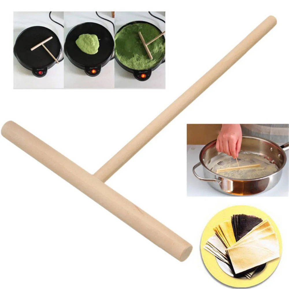 Herramienta de cocina portátil para el hogar, utensilio especial para hacer crepes y tortitas, esparcidor de madera, ideal para restaurante y cantina, suministros especiales