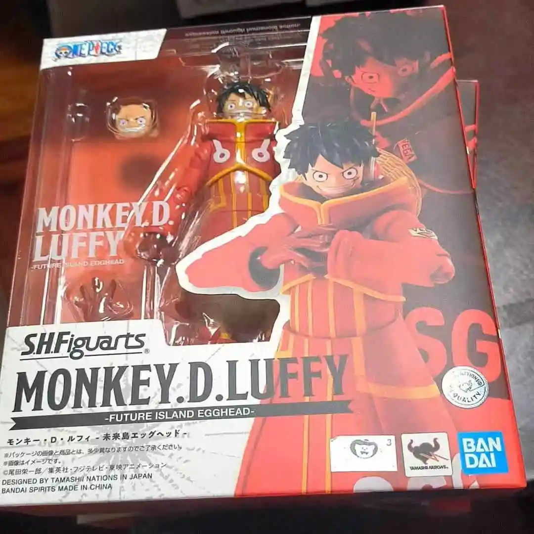 

Bandai S.H.Figuarts One Piecemonkey.D.Luffy Future Island Egghead Figure Finished Model Anime Action Toys Gifts In Shock