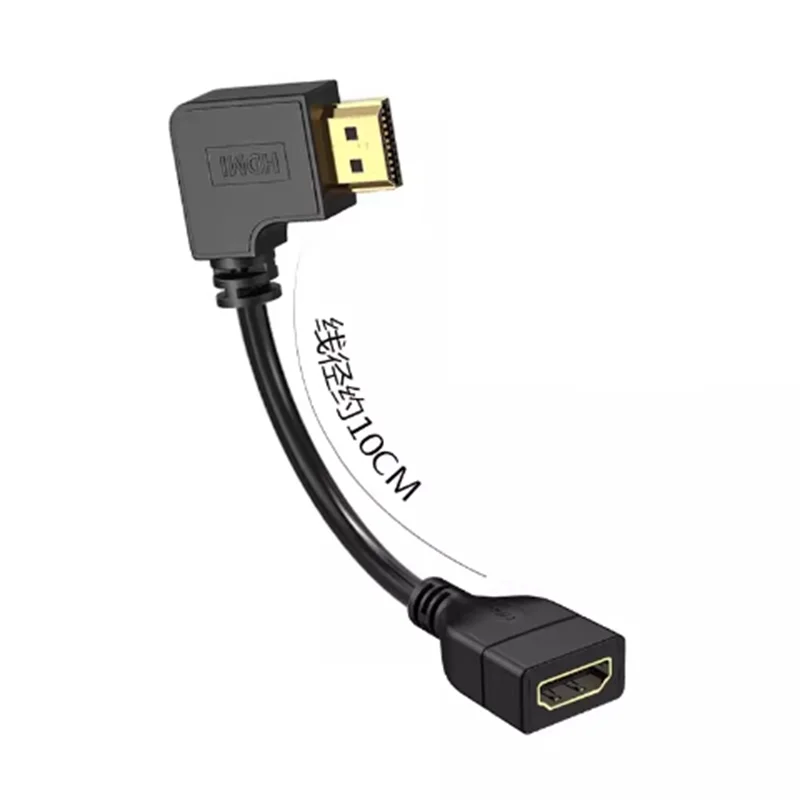 0.15m Cable HDTV Male to Female Adapter Mini Micro Type D 90 Degree Right Angle Male to HDTV AF Extension Cord