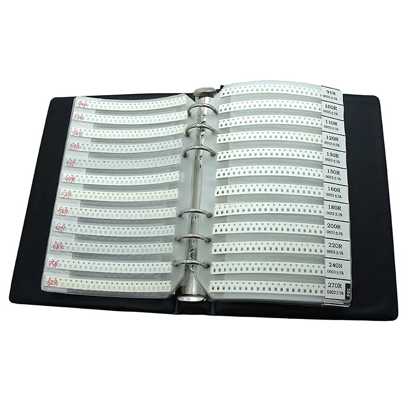 RK5-0805: 0805 SMD-Widerstand, sortiertes Buch-Kit, 5 % 25 x 170 Werte (4250 Stück), 0R – 10M 1R 10R 100R 110R 120R 1K 2K 10K 20K 100K 1M 2M