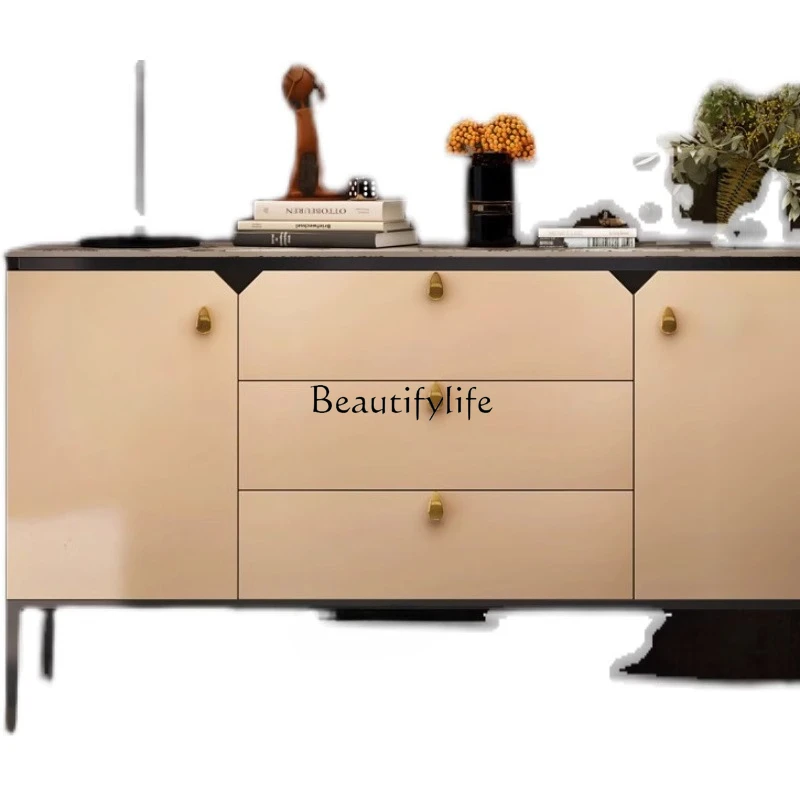 

*Italian-style entrance cabinet dining side high-end villa storage living room tea cabinet model room