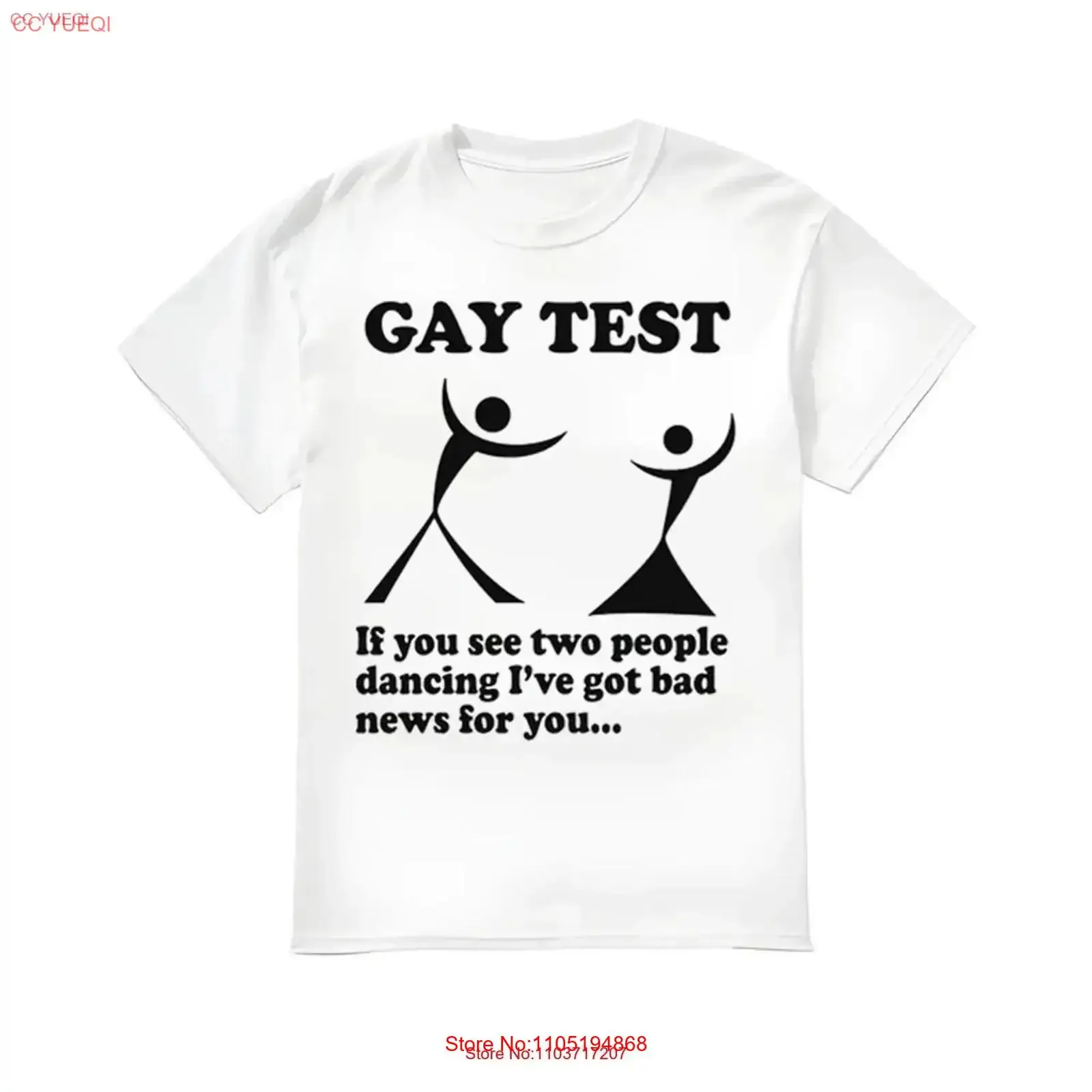 Gay Test If You See Two People Dancing I've Got Bad News For shirt vintage Washed Unisex Casual streetwear Breathable Stretched