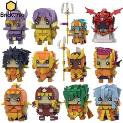 Bricklink Japan Anime Figures Saints Seiyaed Poseidon Mariner Series Brickheadz Sets Pope Arles Building Blocks Kid Toys Gift