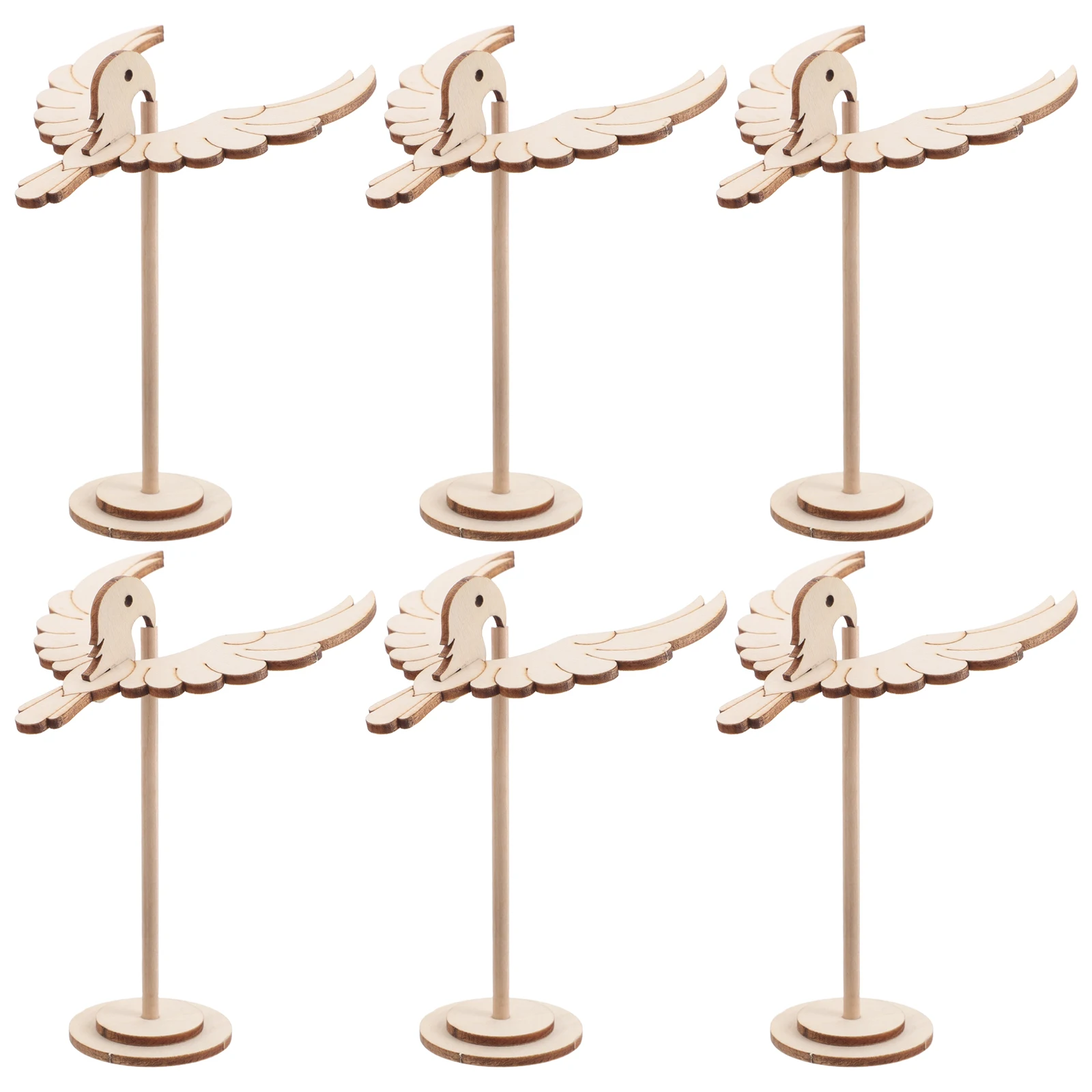 Kit de ciencia de equilibrio Diy para niños, juego educativo de vástago de águila de madera, juego de ensamblaje potenciador de creatividad, habilidades motoras, 6 uds.