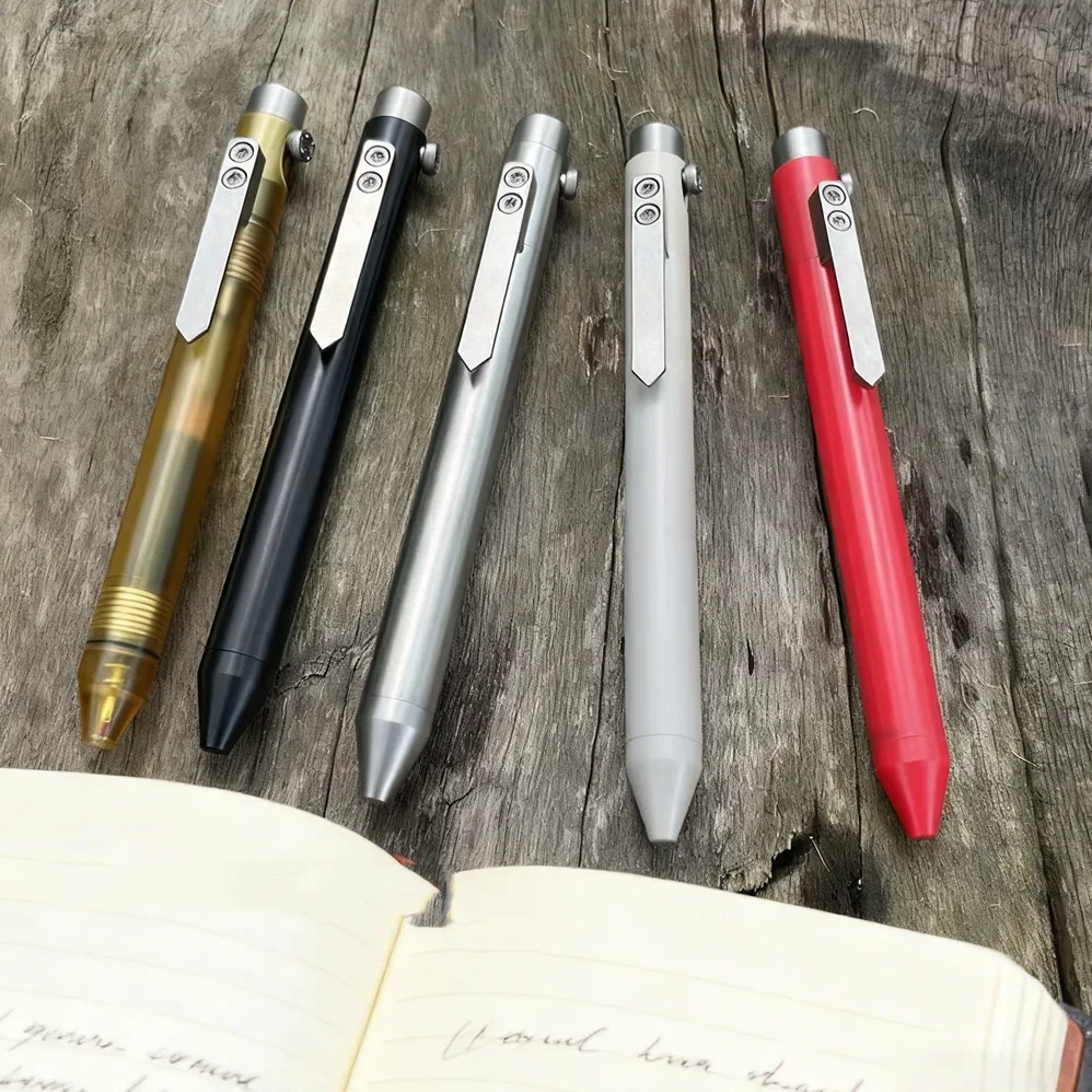 1 PC EDC Titanium Alloy PEI POM Signature Pen Office Student Writing Ballpoint Pen Multi-functional Portable Outdoor Tools