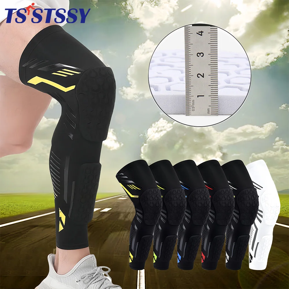 

Anti-collision Leg Brace Support Knee Padded Compression Leg Sleeves for Sport Football Basketball Volleyball Baseball Tennis