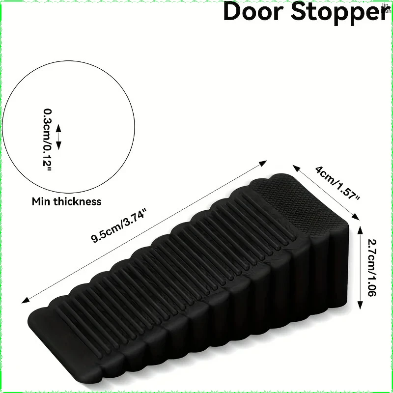 2/4 Pack Anti Slip Heavy Duty Rubber Door Stopper - Multifunctional Home/Office Door Stopper for Wooden Floor, Smooth Tiles