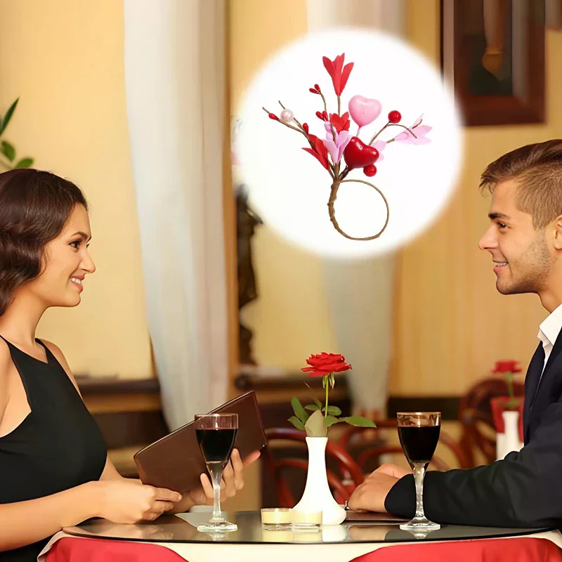 

10pcs Valentine's Day Heart Napkin Rings Heart Shape Flower Napkin Ring Valentine's Day Heart Napkin Rings For Mother's Day