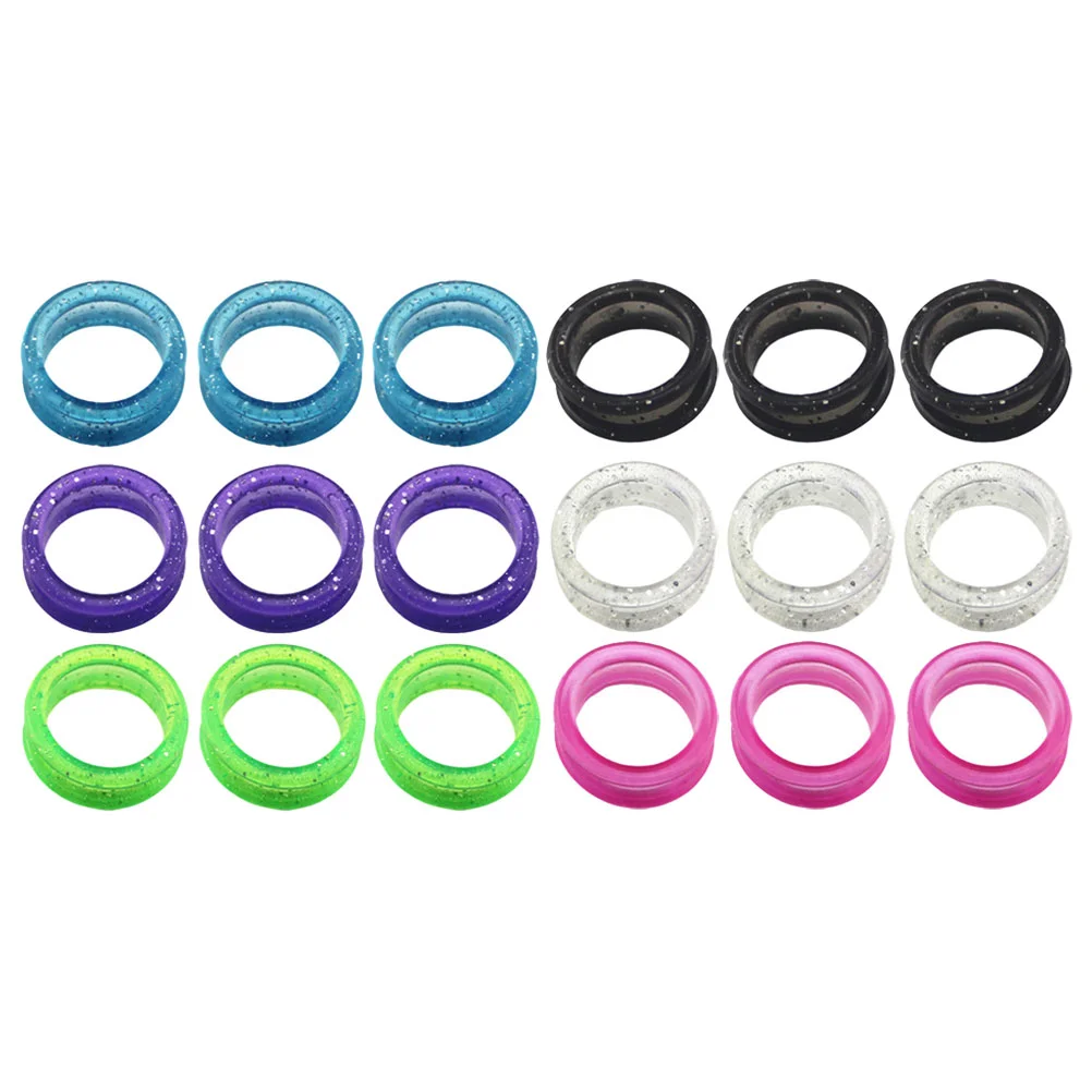 18 Stück Schere Silikon ring Mini Ringe Friseur Finger Schere Daumen einsatz Schere rutsch fest