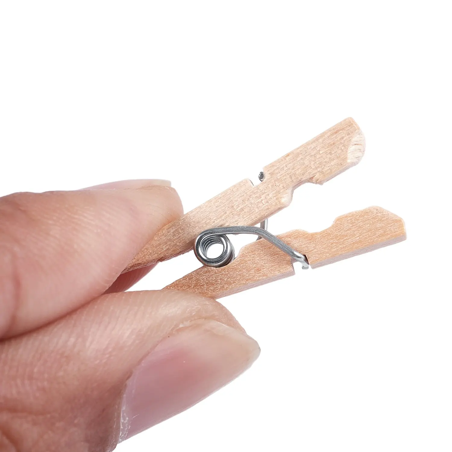 Mini Wooden Clothes Photo Paper Peg Clothespin Craft Clips 25mm 40pcs