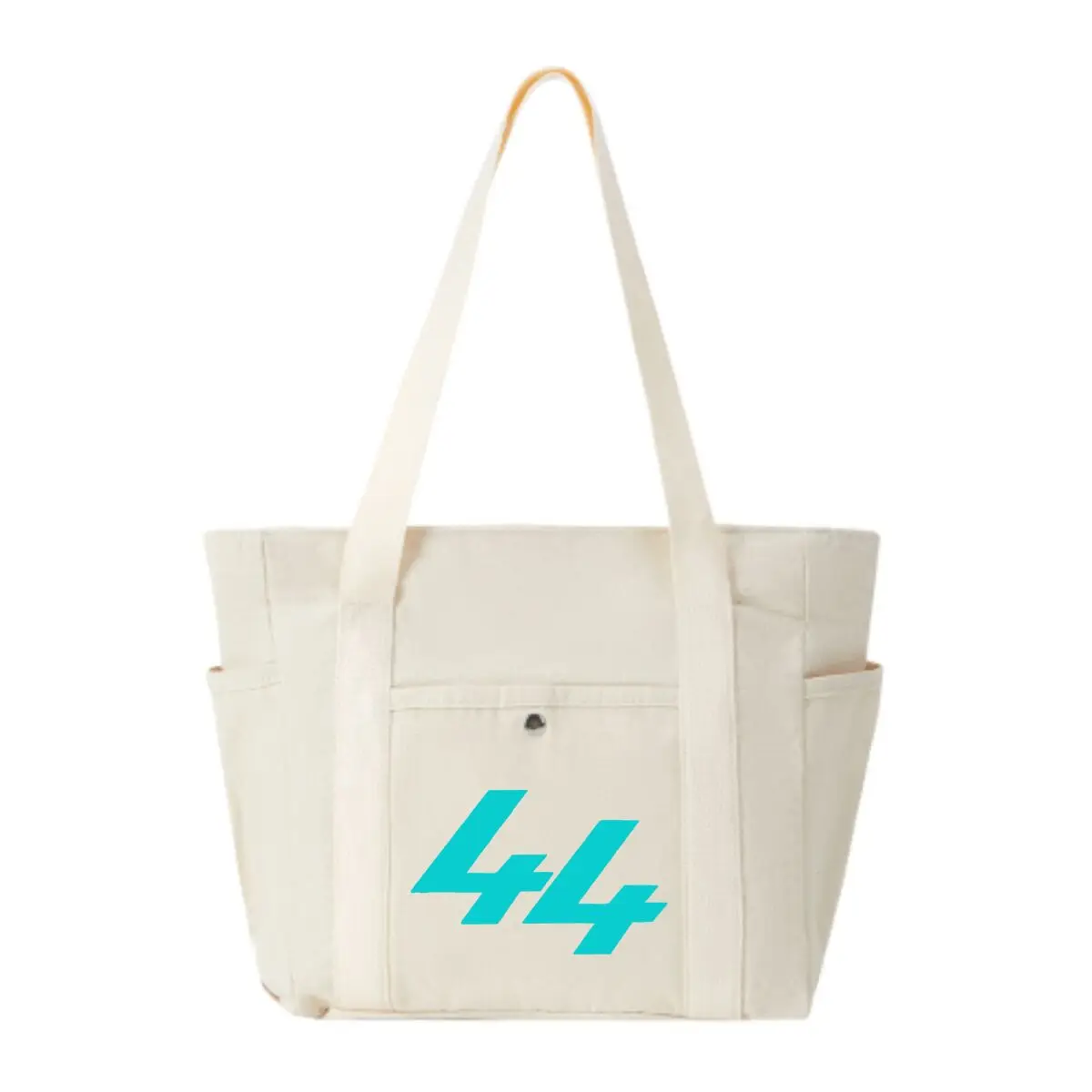 

Регулируемая женская холщовая сумка на плечо с дизайном «44» большой вместимости и несколькими внешними карманами