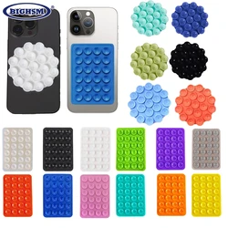 1pc Round/Square Silicone Suction Pad For Mobile Phone Fixture Suction Cup Backed Adhesive Silicone Rubber Sucker Pad For Fixed