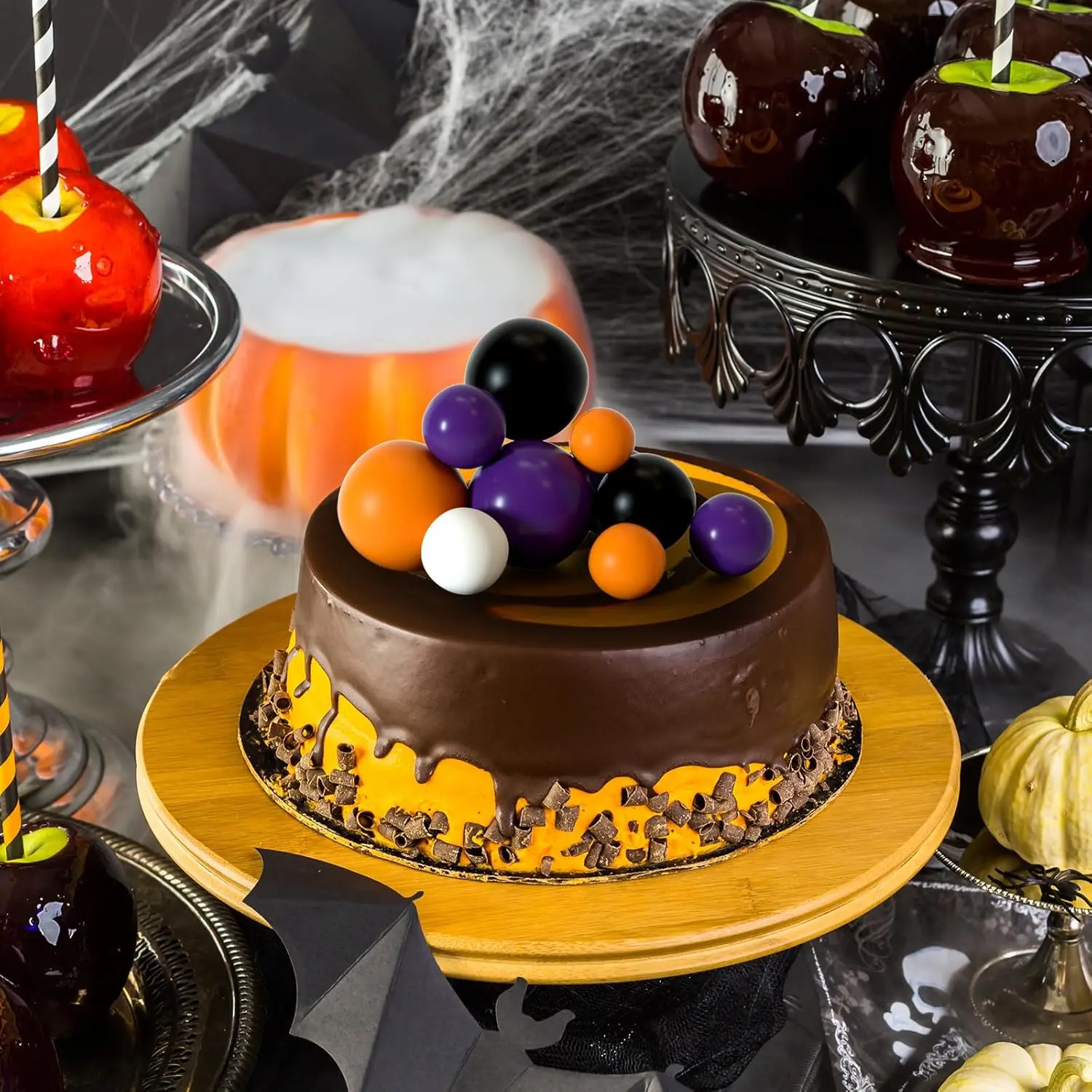 32 Stück Salbeigrün Braun Kuchen Topper Gold Schaumstoffkugeln DIY Einsatz Kuchen Dekoration für Babyparty Geburtstag Party Kuchen Dekoration – Detail 9