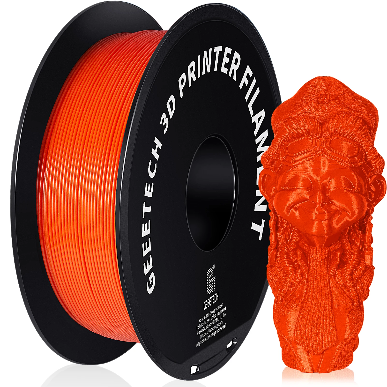 GEEETECH PETG 1kg 1.75mm Spool Wire 3D Printer Filament 2.2LBS, Vacuum Packaging, 3d Printing Materials Plastic Various Colours