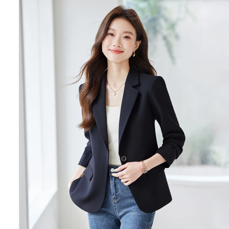 

NAVIU корейский стиль профессиональный пиджак женский новый осенний модный маленький дизайн пиджак офисные женские деловые пальто
