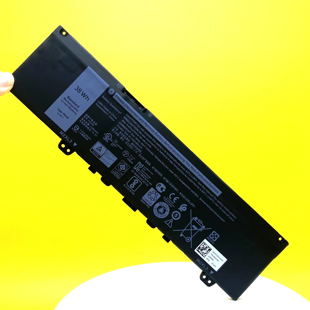 New 11.4V 38WH F62G0 Battery For Dell Inspiron 13 7386 2-in-1 5370 7370 7380 7373 Vostro 5370 RPJC3 P91G P83G P87G Laptop